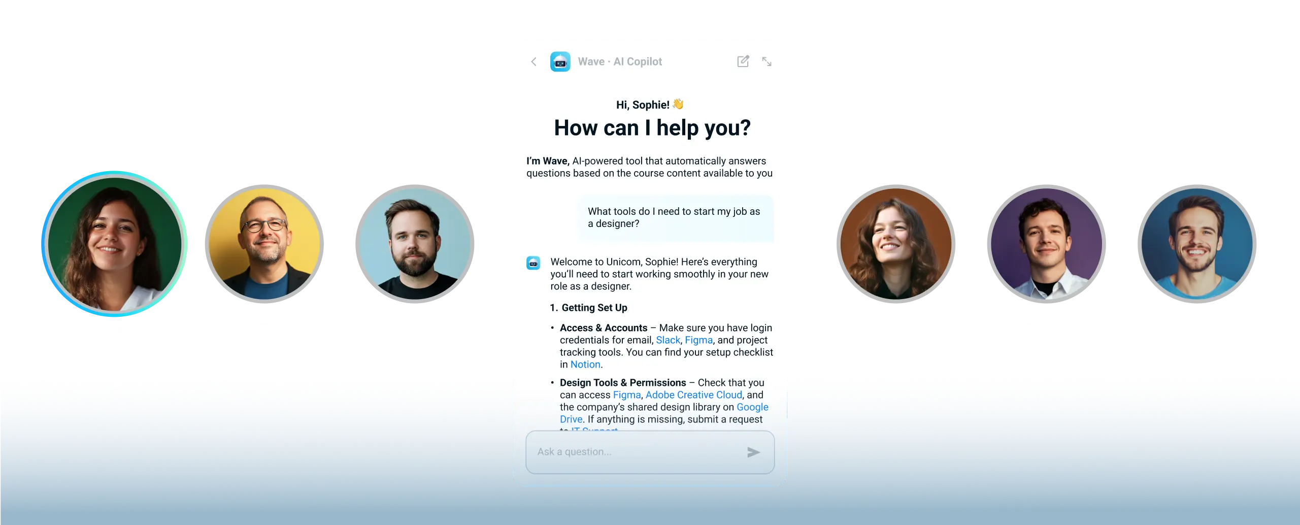 LMS systems with Wave AI-copilot for personalized team onboarding, online learning LMS platform with smart assistant for employee training programs