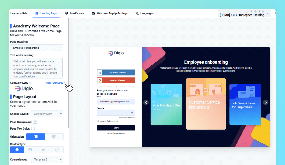 Step 1: Create Courses