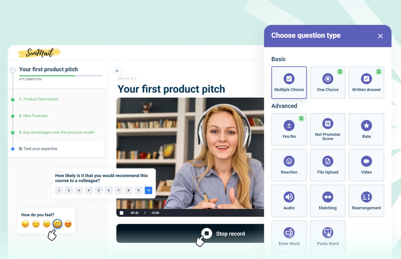 Sharpen employee skills with video answers for scenario-based training in AcademyOcean's HR LMS