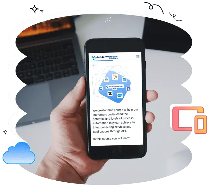 A phone screen displaying a course
