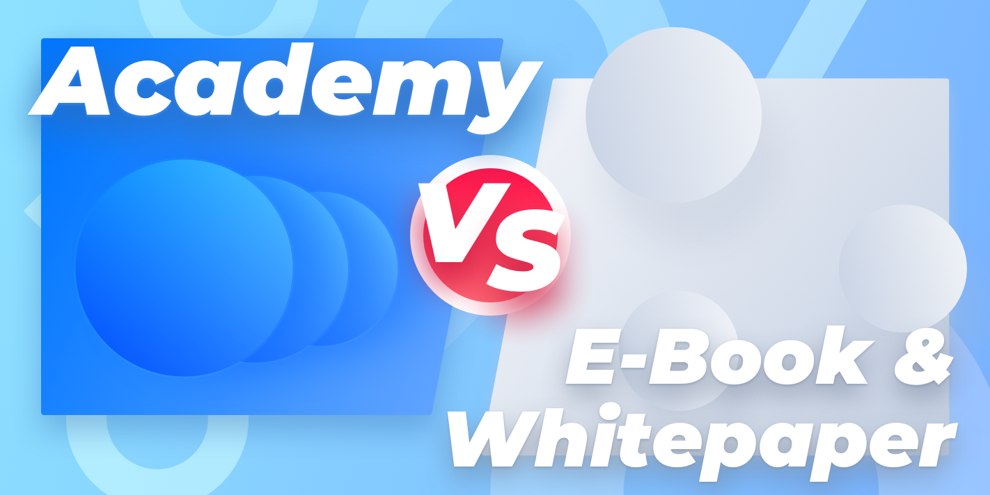 Academy vs e-book and knowledge base